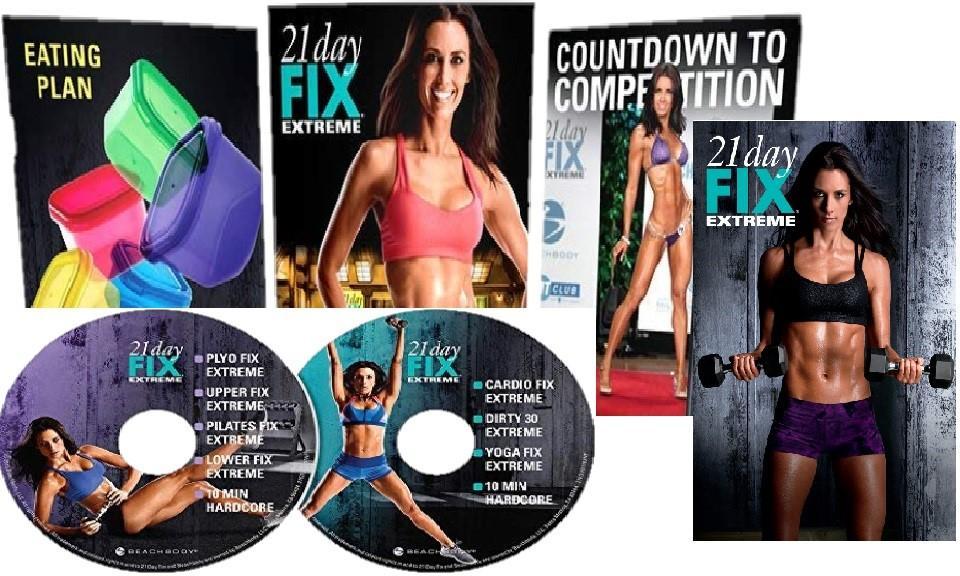21 Day Fix Extreme Workout Program Base Kit Complete Fitness DVD Set - Aydenns
