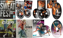 Load image into Gallery viewer, Insanity, Cize, &amp; PiYO Bonus Fitness Workout Combo on 12 DVD&#39;s - Aydenns
