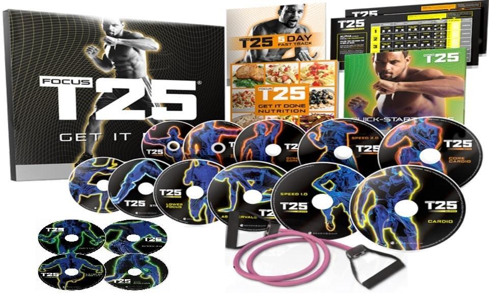 Buy Focus T25 Fitness Workout Complete Deluxe Kit 14 DVDs – Caydans