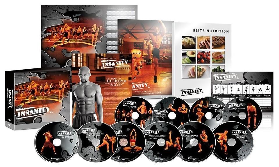 Insanity 60 Day Workout Program Deluxe Kit Complete Fitness 13 DVD Set - Aydenns